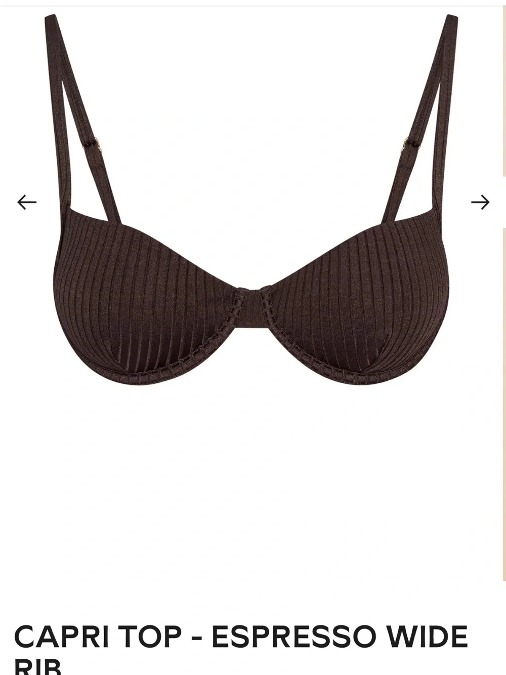 Monday Swimwear Capri Ribbed Underwire Top and Barbados Bottom